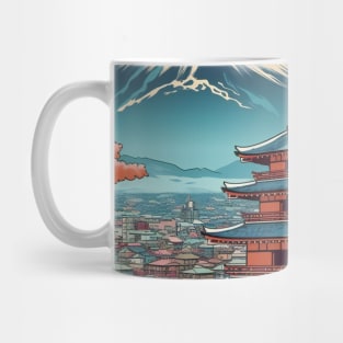 Fuji Mountain and Pagoda Mug